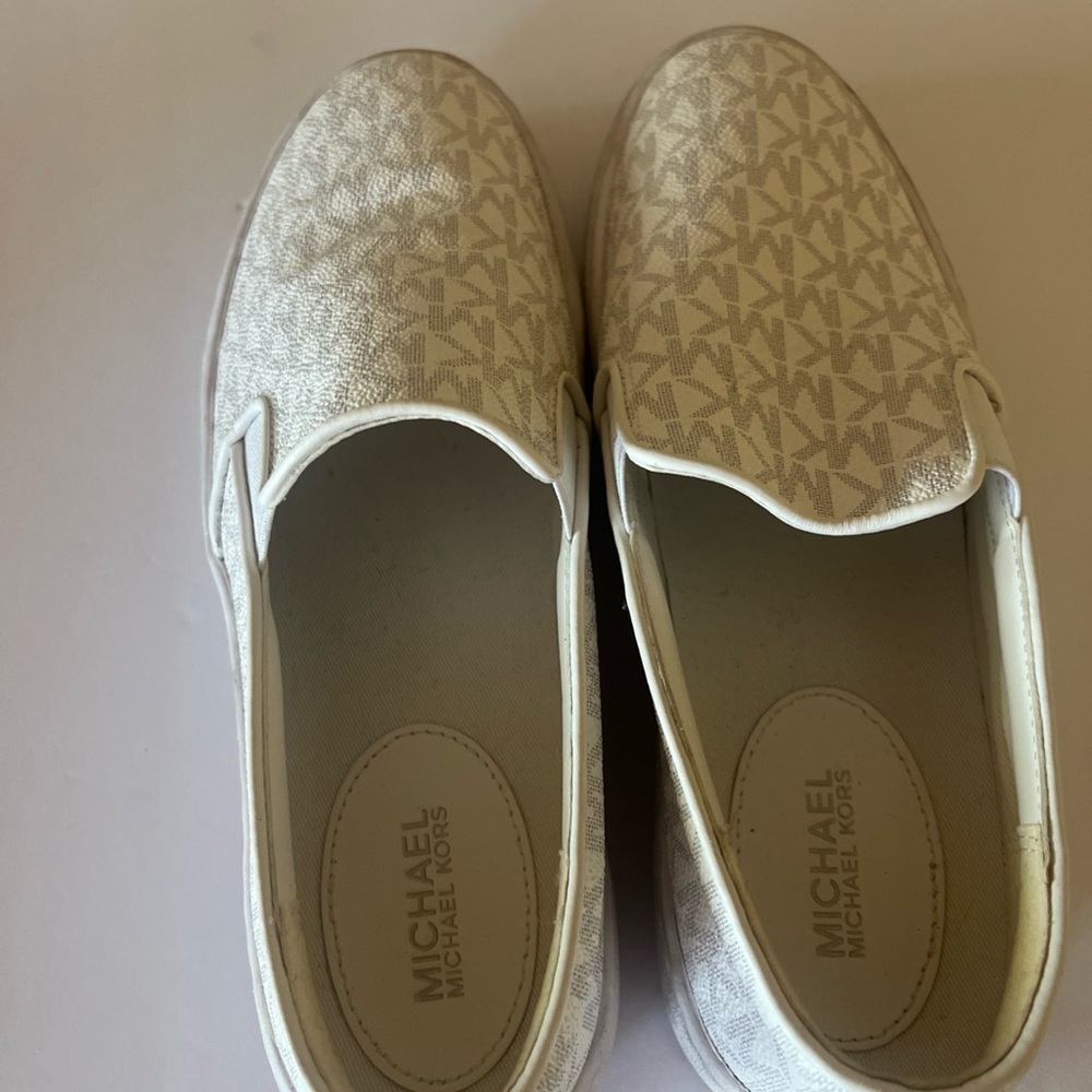 Michael Kors Beige Slip-On Sneakers